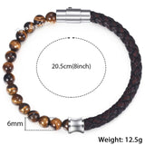 Men's Brown Genuine Leather Bracelet