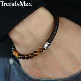 Men's Brown Genuine Leather Bracelet