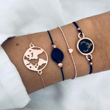 Black Rope Chain Bracelet for Women